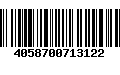 Código de Barras 4058700713122