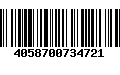 Código de Barras 4058700734721