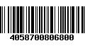 Código de Barras 4058700806800