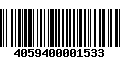 Código de Barras 4059400001533