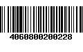 Código de Barras 4060800200228