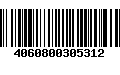 Código de Barras 4060800305312