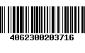 Código de Barras 4062300203716