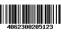 Código de Barras 4062300205123