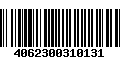 Código de Barras 4062300310131