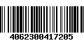 Código de Barras 4062300417205