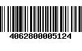 Código de Barras 4062800005124