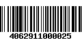 Código de Barras 4062911000025