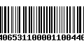 Código de Barras 406531100001100440