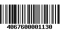 Código de Barras 4067600001130