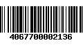 Código de Barras 4067700002136