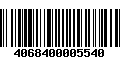 Código de Barras 4068400005540