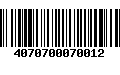 Código de Barras 4070700070012