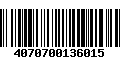 Código de Barras 4070700136015