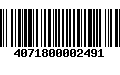 Código de Barras 4071800002491