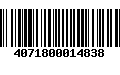 Código de Barras 4071800014838