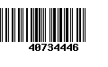 Código de Barras 40734446