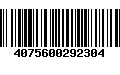 Código de Barras 4075600292304