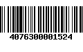 Código de Barras 4076300001524