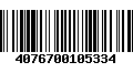 Código de Barras 4076700105334