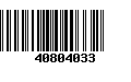 Código de Barras 40804033