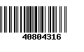 Código de Barras 40804316