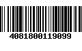 Código de Barras 4081800119099