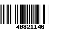 Código de Barras 40821146