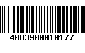 Código de Barras 4083900010177