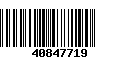 Código de Barras 40847719