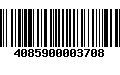 Código de Barras 4085900003708