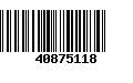 Código de Barras 40875118