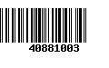 Código de Barras 40881003