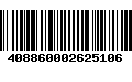 Código de Barras 408860002625106