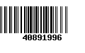 Código de Barras 40891996