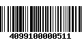 Código de Barras 4099100000511