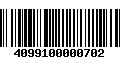 Código de Barras 4099100000702