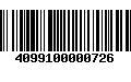 Código de Barras 4099100000726