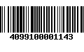 Código de Barras 4099100001143