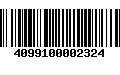 Código de Barras 4099100002324