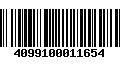 Código de Barras 4099100011654