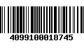 Código de Barras 4099100018745