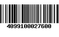 Código de Barras 4099100027600