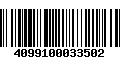 Código de Barras 4099100033502