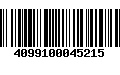 Código de Barras 4099100045215