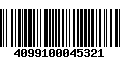 Código de Barras 4099100045321