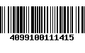 Código de Barras 4099100111415