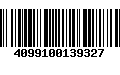 Código de Barras 4099100139327