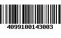 Código de Barras 4099100143003