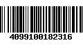 Código de Barras 4099100182316